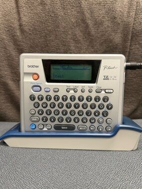 Brother P-touch PT-18R Label Maker in Gray and Blue